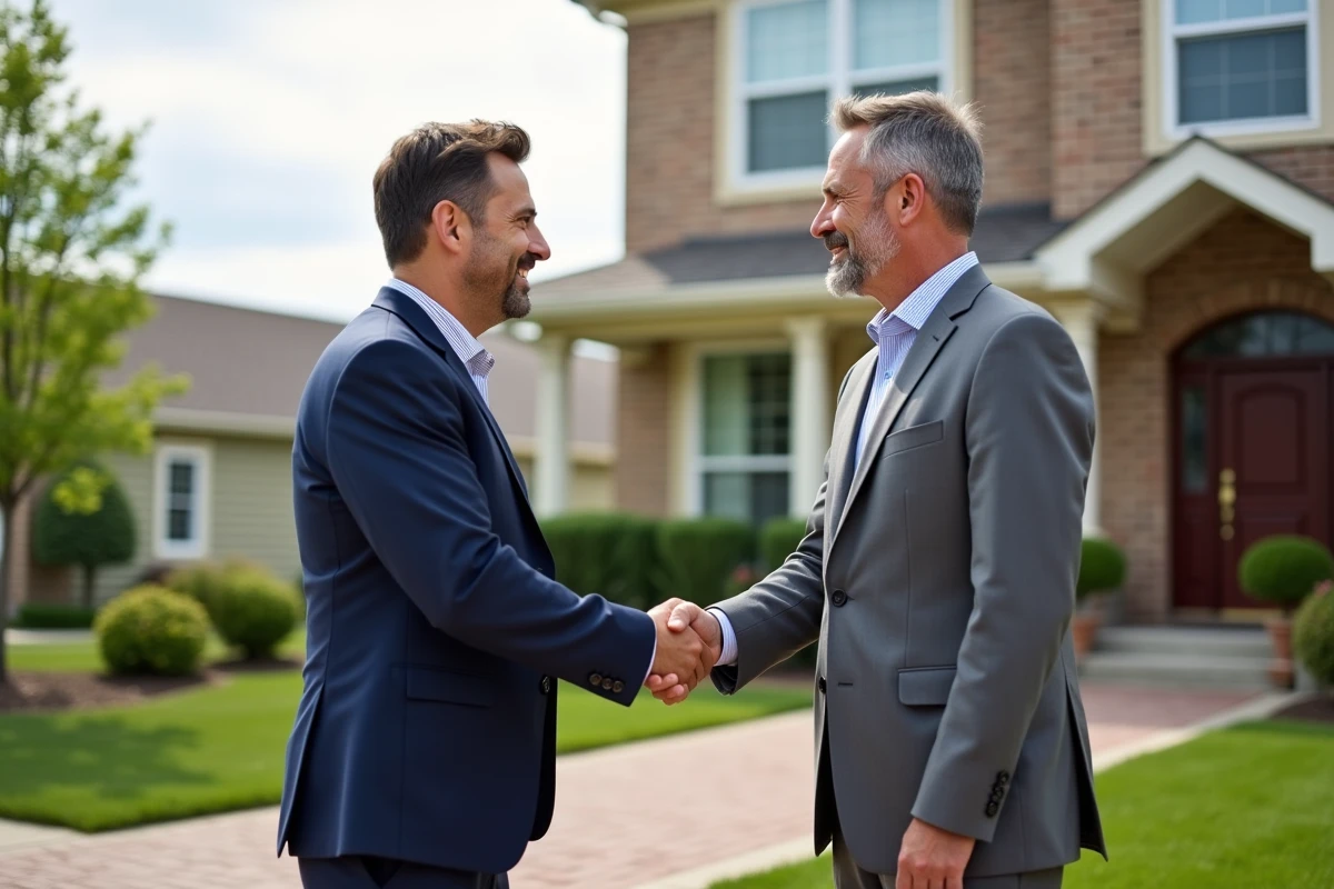 Homme en tenue casual serrant la main d